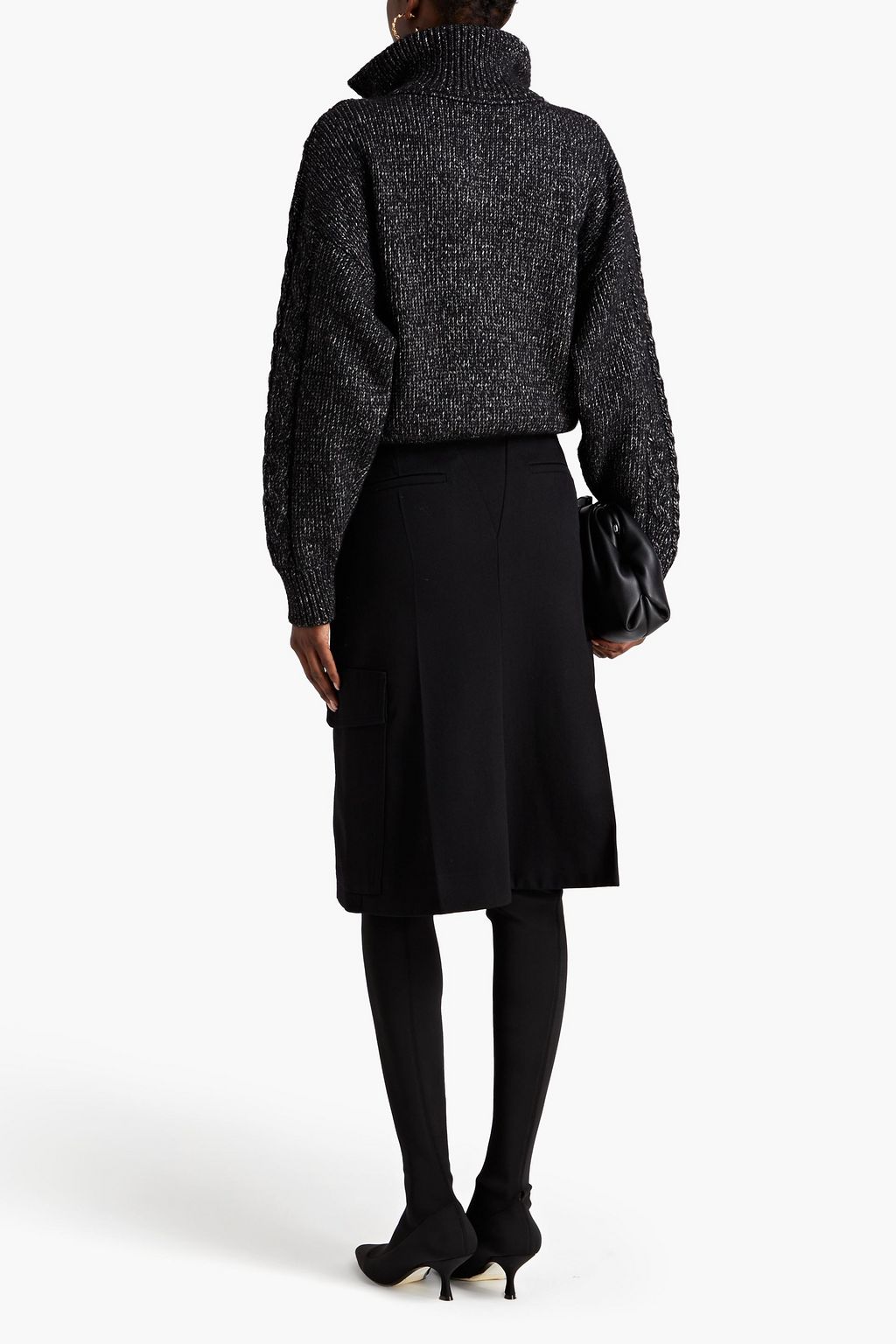 VICTORIA BECKHAM Wool-twill skirt