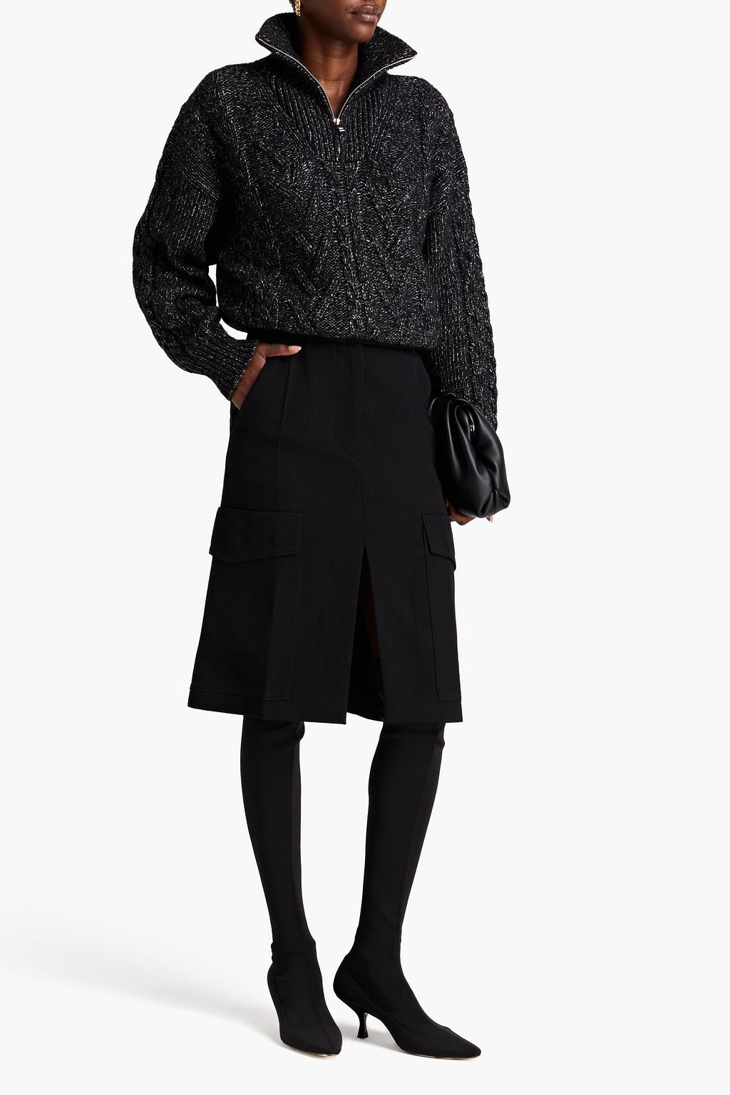 VICTORIA BECKHAM Wool-twill skirt