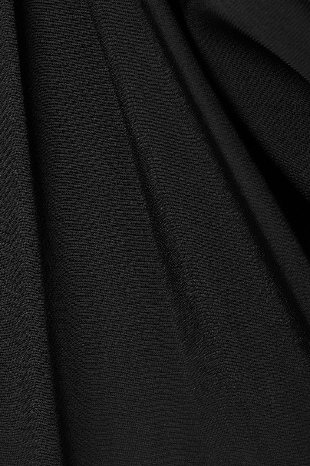 MUGLER فستان متوسط الطول من حرير صيني بحواف من التول مزين بفتحات