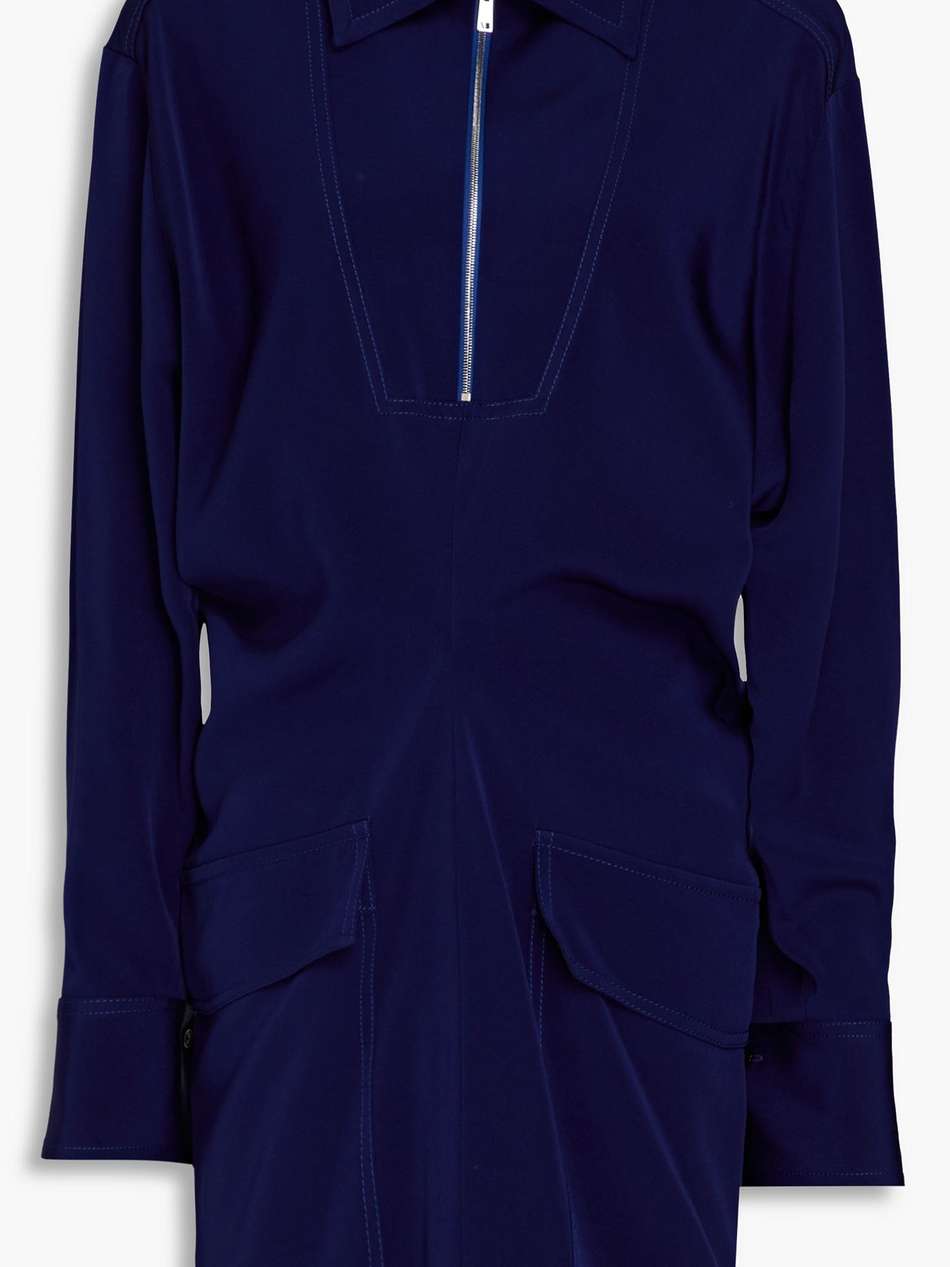 draped satin-crepe mini dress