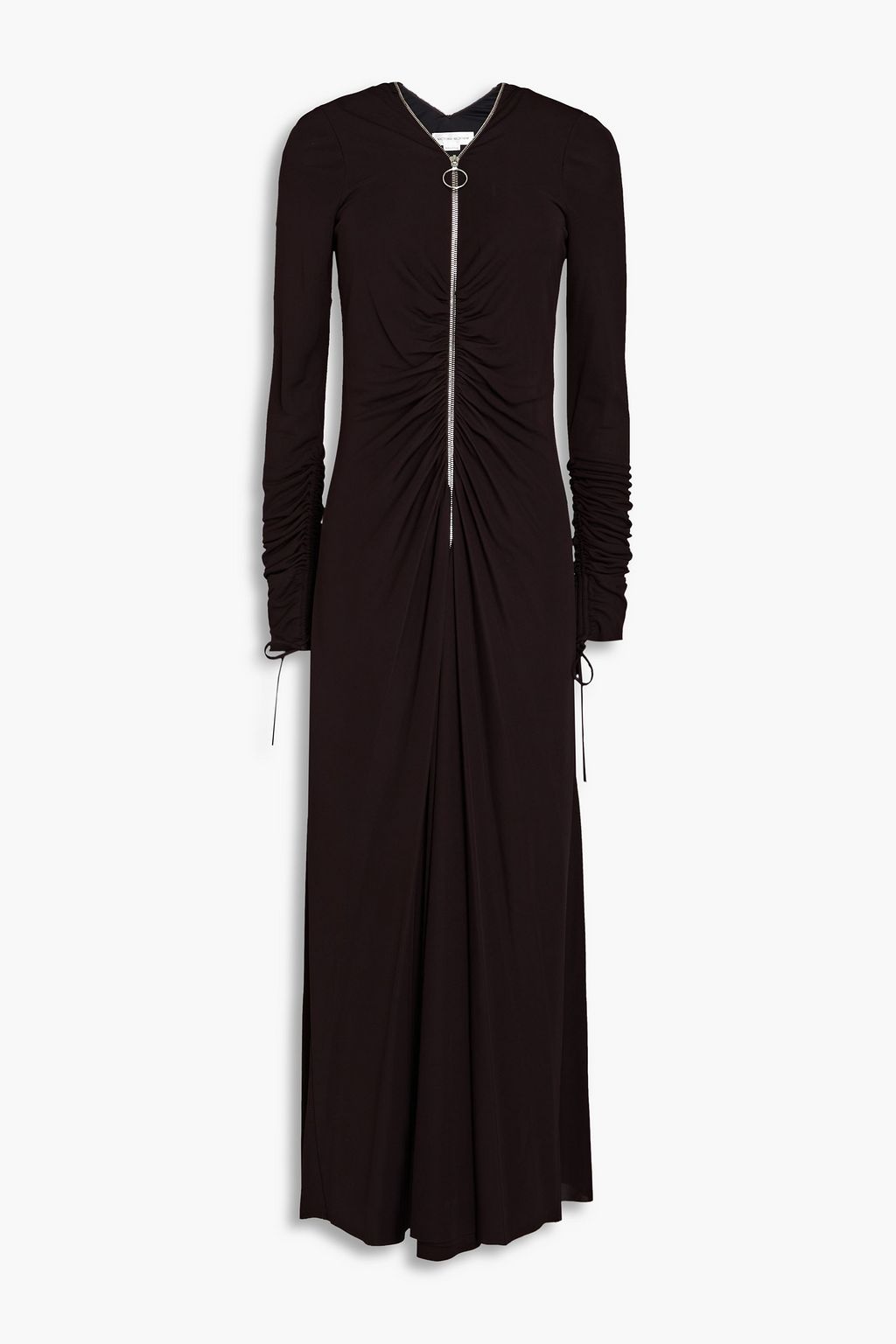 VICTORIA BECKHAM Ruched stretch-jersey midi dress | THE OUTNET