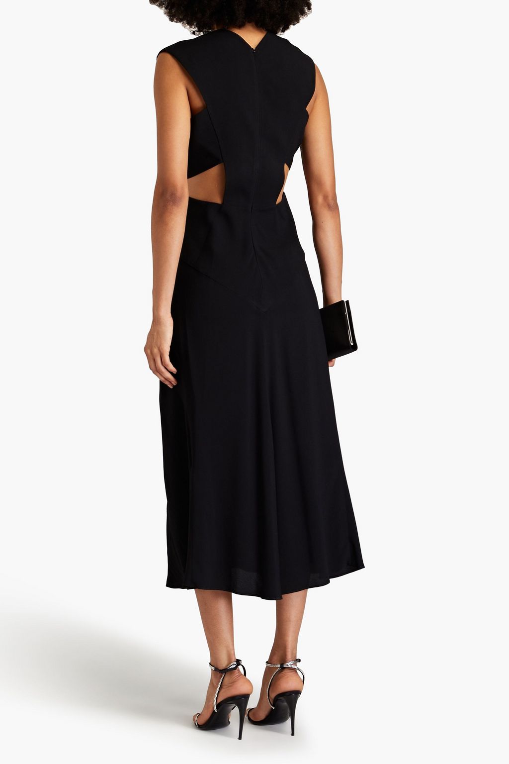 VICTORIA BECKHAM Cutout twisted crepe midi dress
