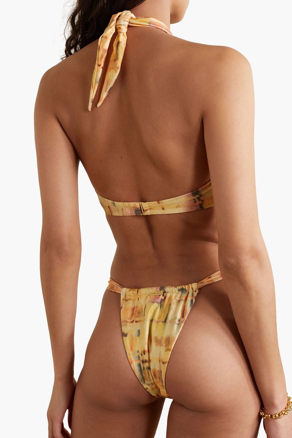 CULT GAIA Manon printed low-rise bikini briefs