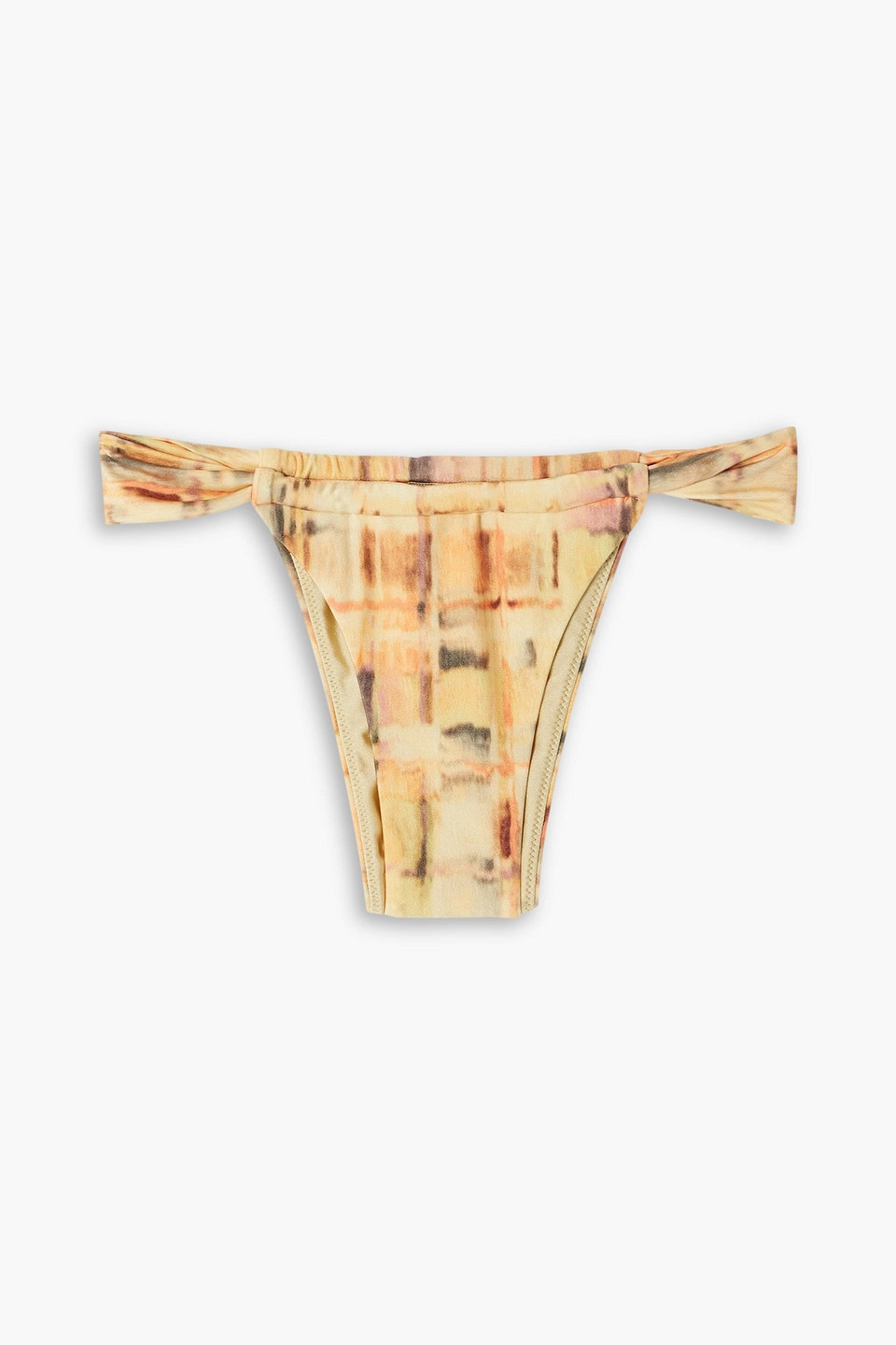 Cult Gaia Antibes Wendbares Bandeau-bikini-oberteil Aus Stretch-seersucker In Orange