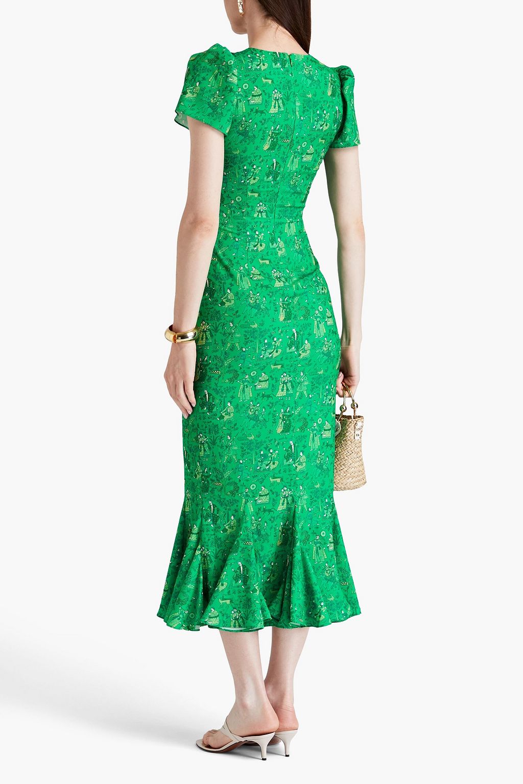 RHODE Lulani printed crepe maxi dress