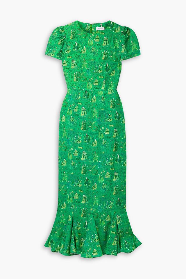 Lulani printed crepe maxi dress