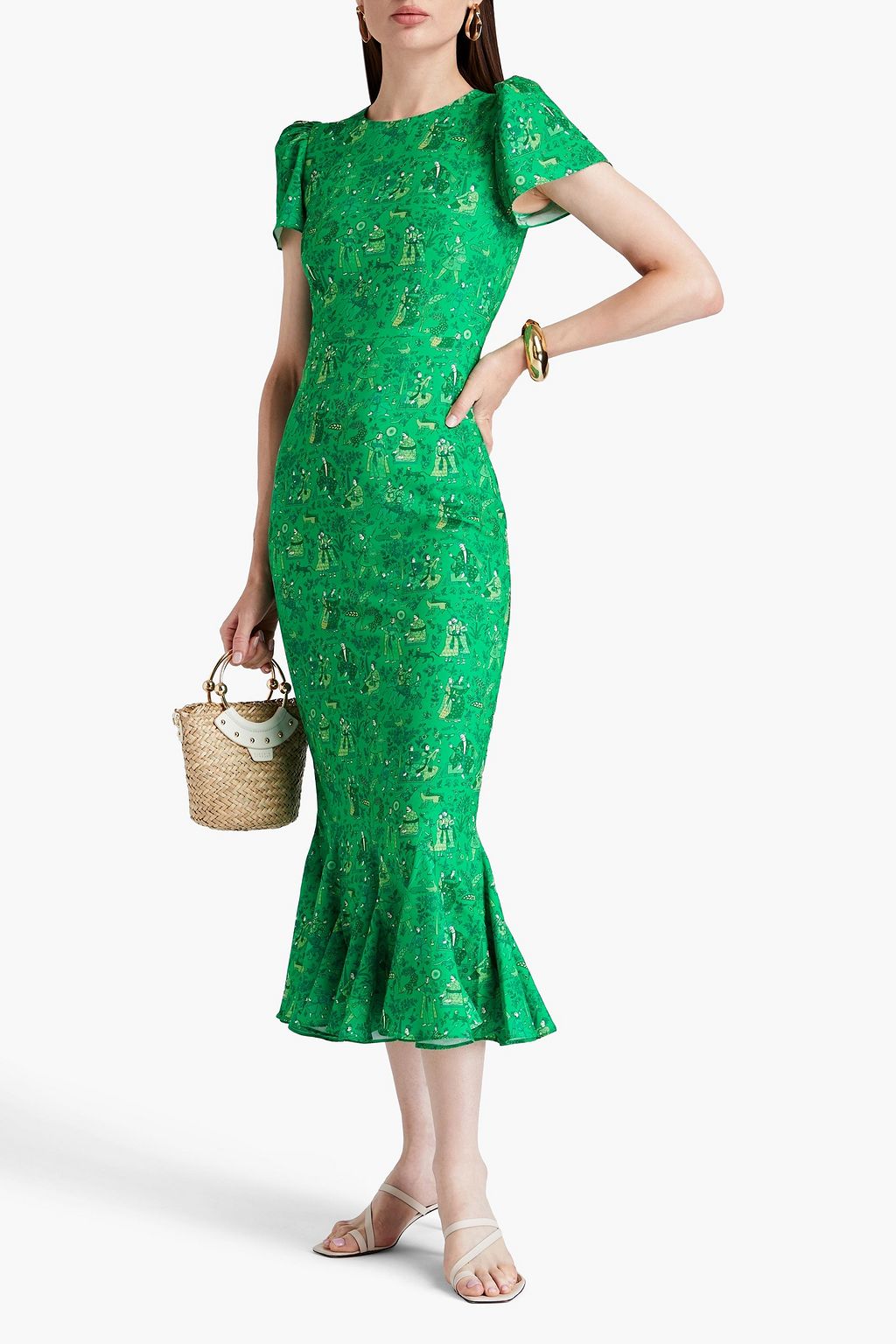 RHODE Lulani printed crepe maxi dress