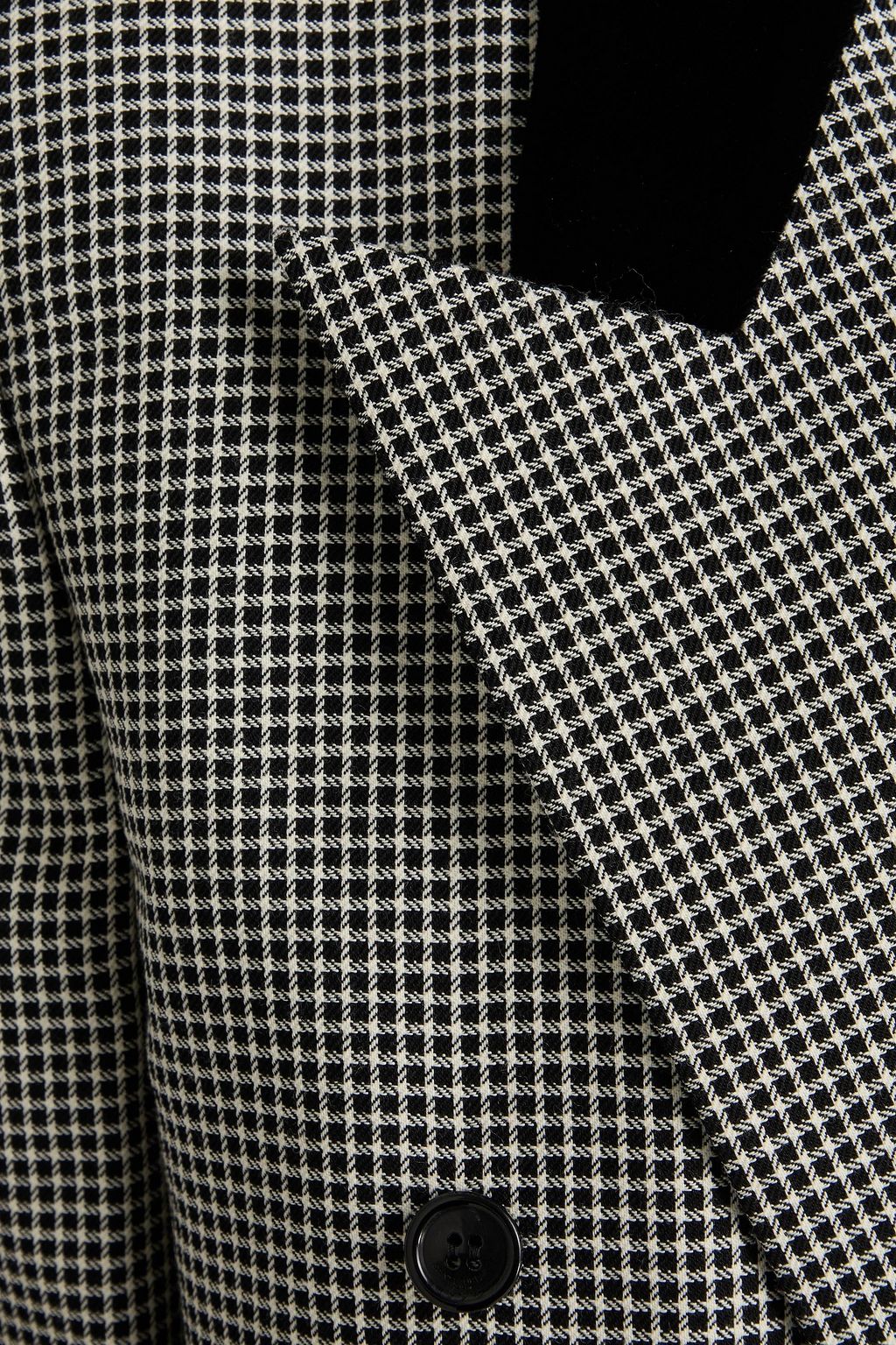 SAINT LAURENT Double-breasted gingham wool-jacquard blazer