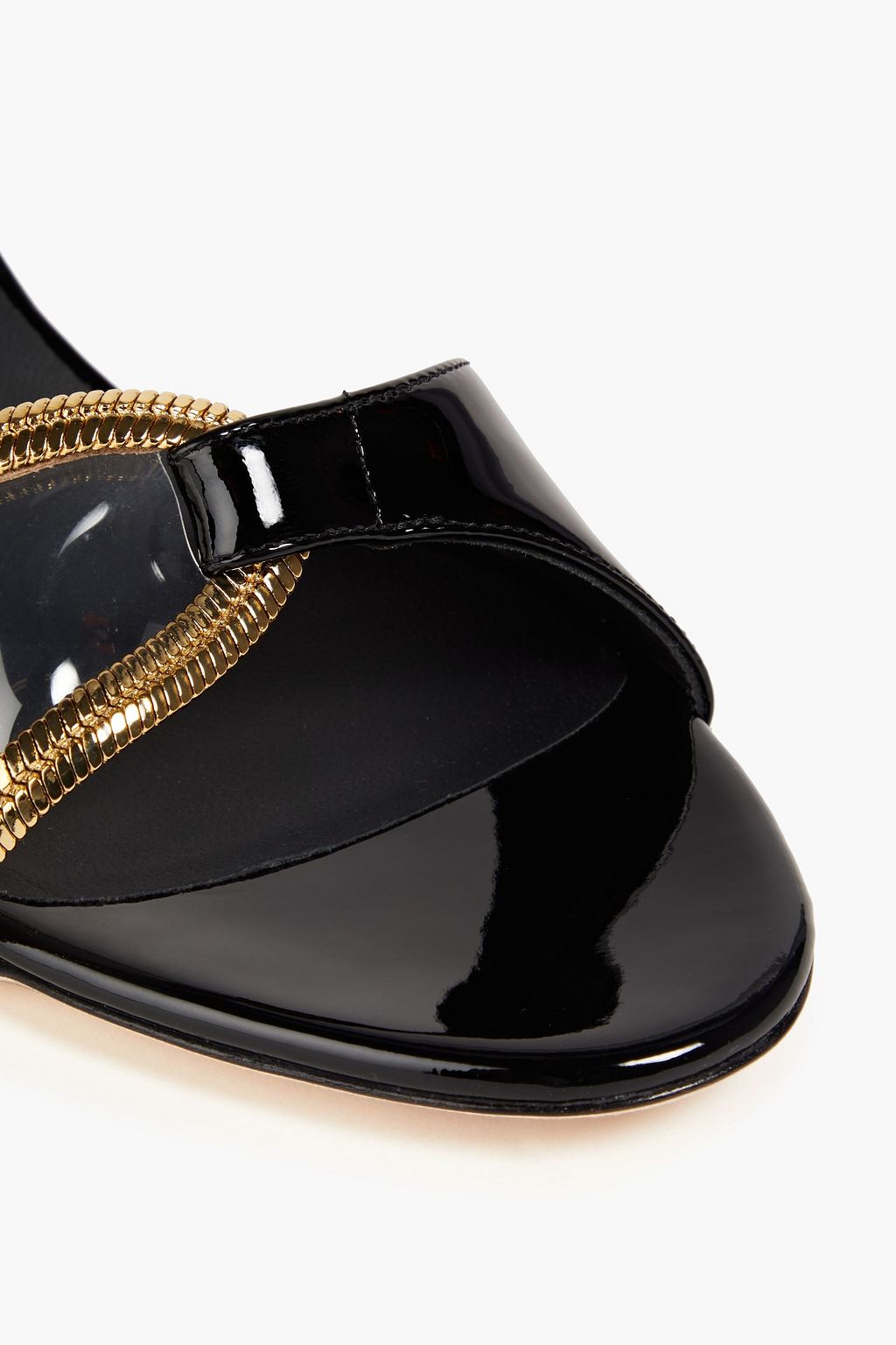 GIUSEPPE ZANOTTI حذاء ميول 'جي زد إنفينتي' من جلد لامع بتصميم مزركش