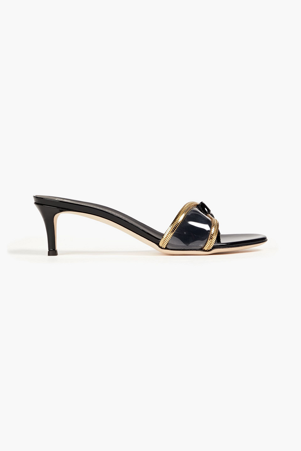 Giuseppe Zanotti - GZ Infinity embellished patent-leather mules - Black