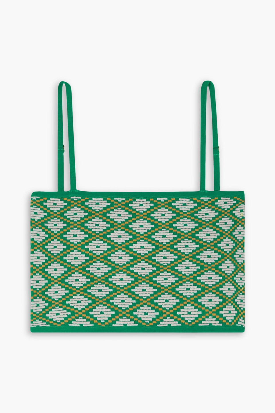 Dodo Bar Or - Eichi cropped jacquard-knit tank - Green - IT 46