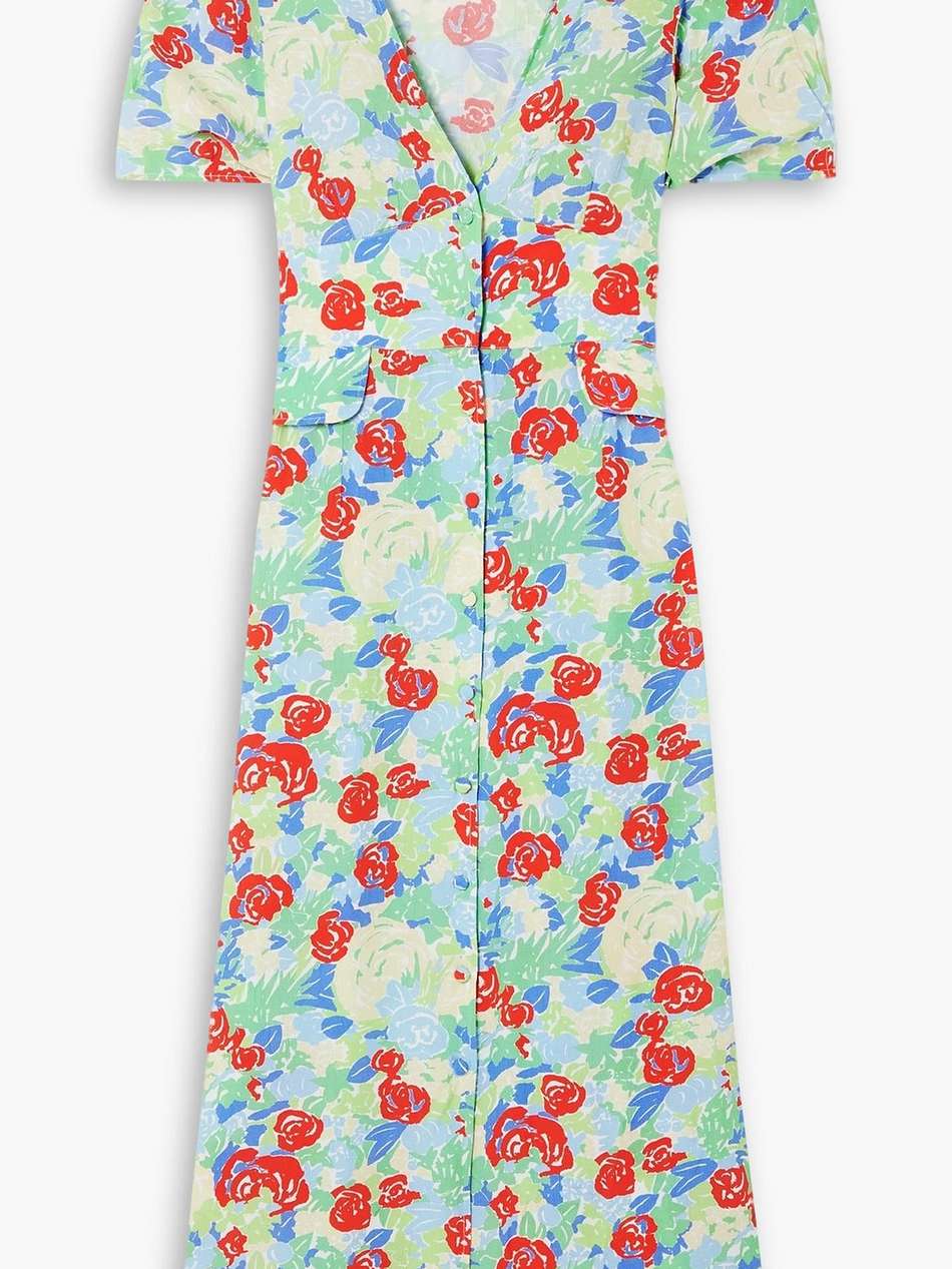 jackson floral-print crepe midi dress