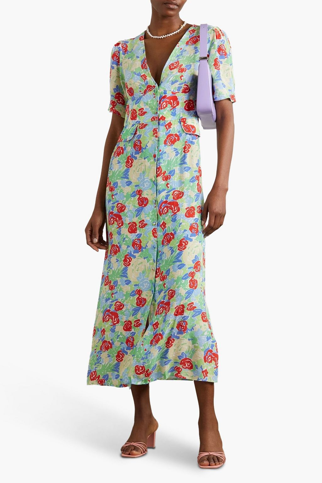 RIXO Jackson floral-print crepe midi dress | THE OUTNET