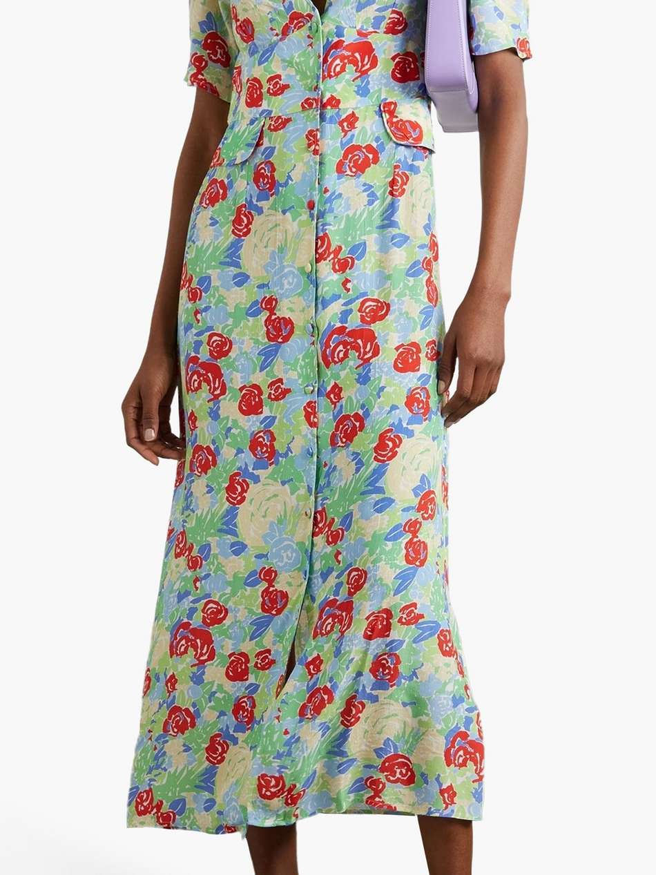 jackson floral-print crepe midi dress