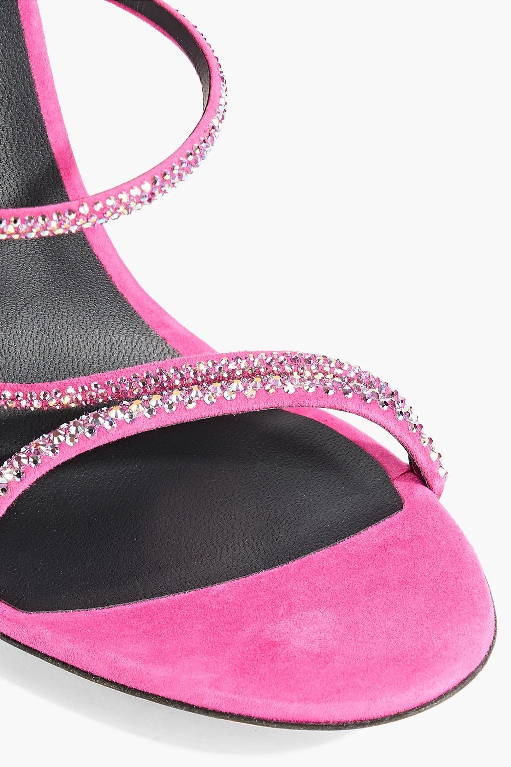 GIUSEPPE ZANOTTI حذاء ميول مصنوع من جلد السويد ومزين بالكريستال