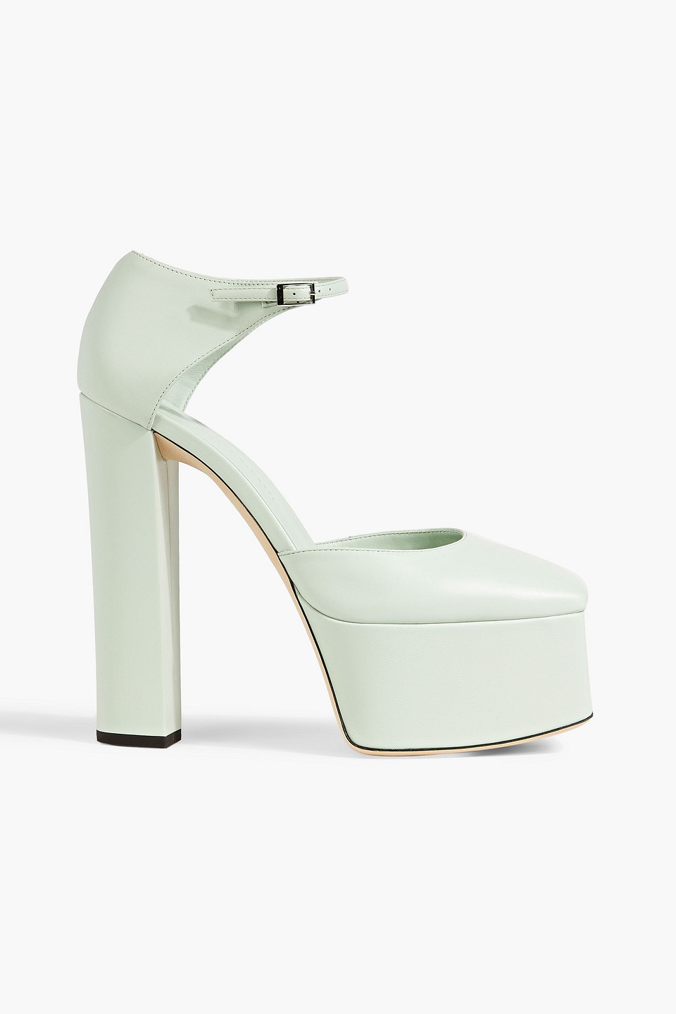 Giuseppe Zanotti New York Leather Platform Pumps In Mint