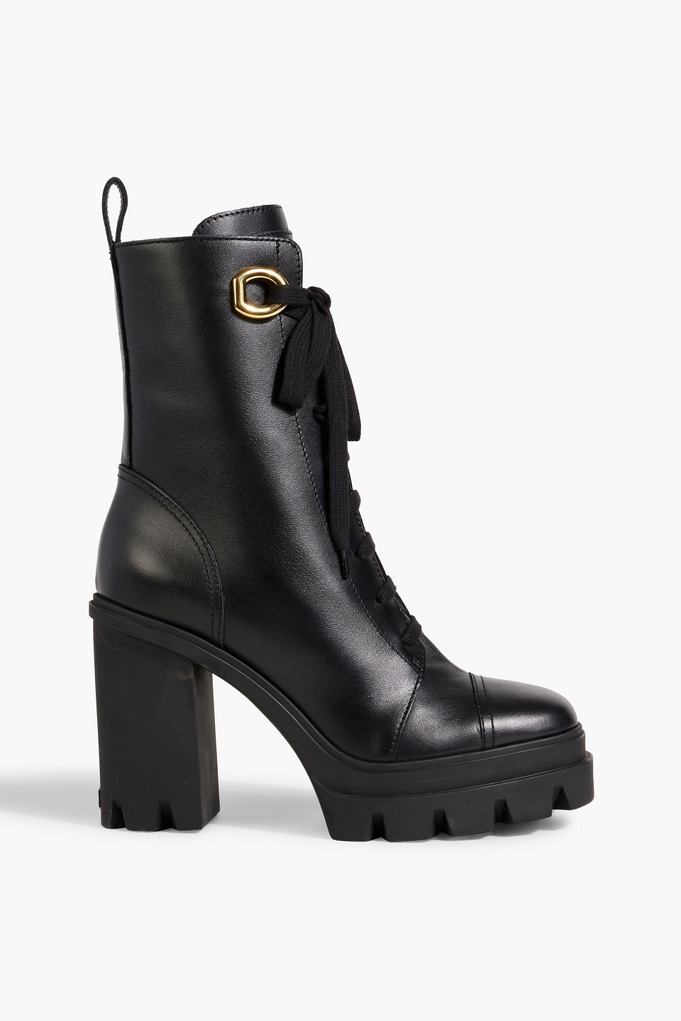 Shop Giuseppe Zanotti Cubalibre 80 Lace-up Leather Ankle Boots In Black