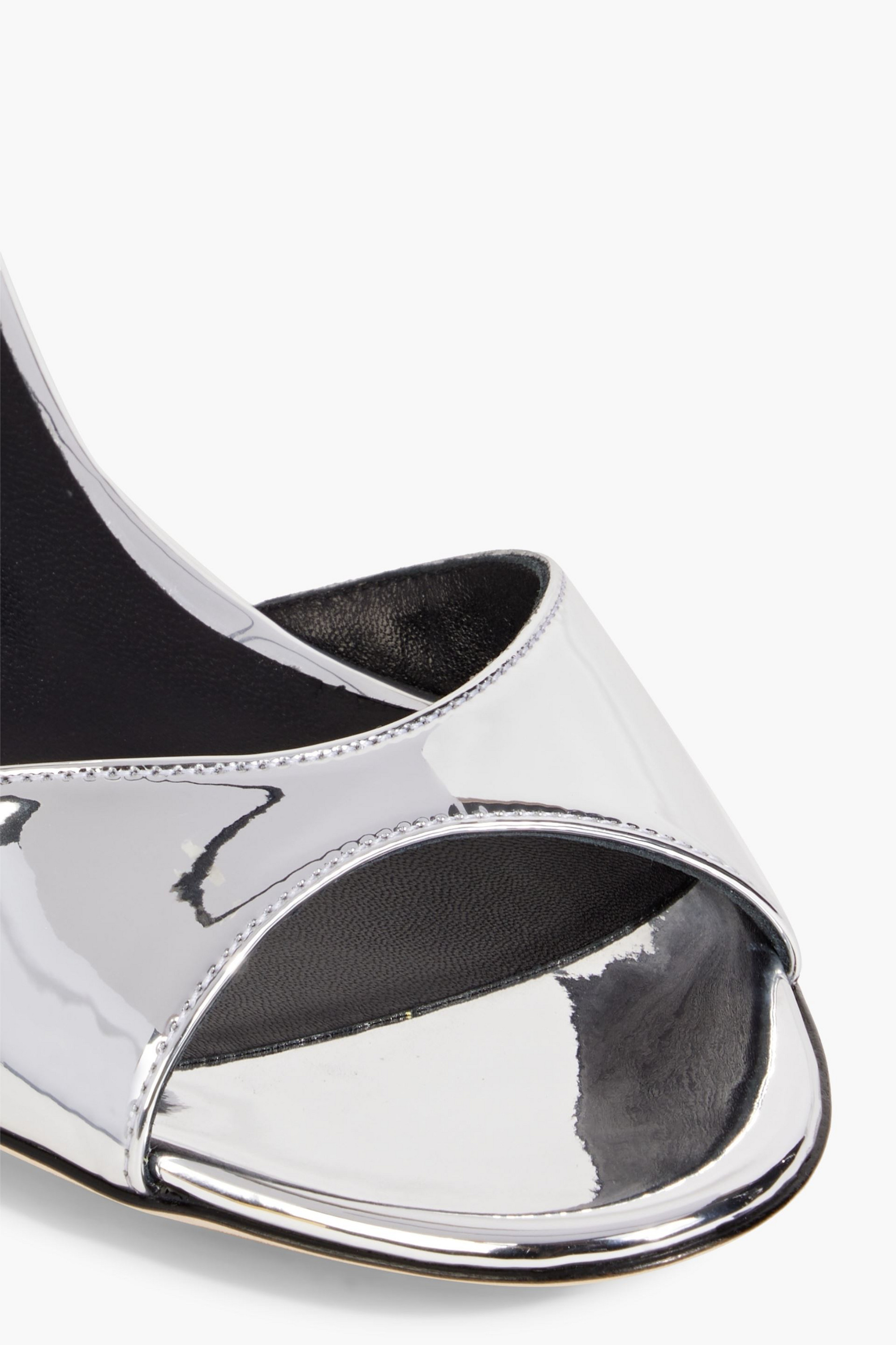 Giuseppe Zanotti Lilibeth 50 faux mirrored-leather slingback sandals
