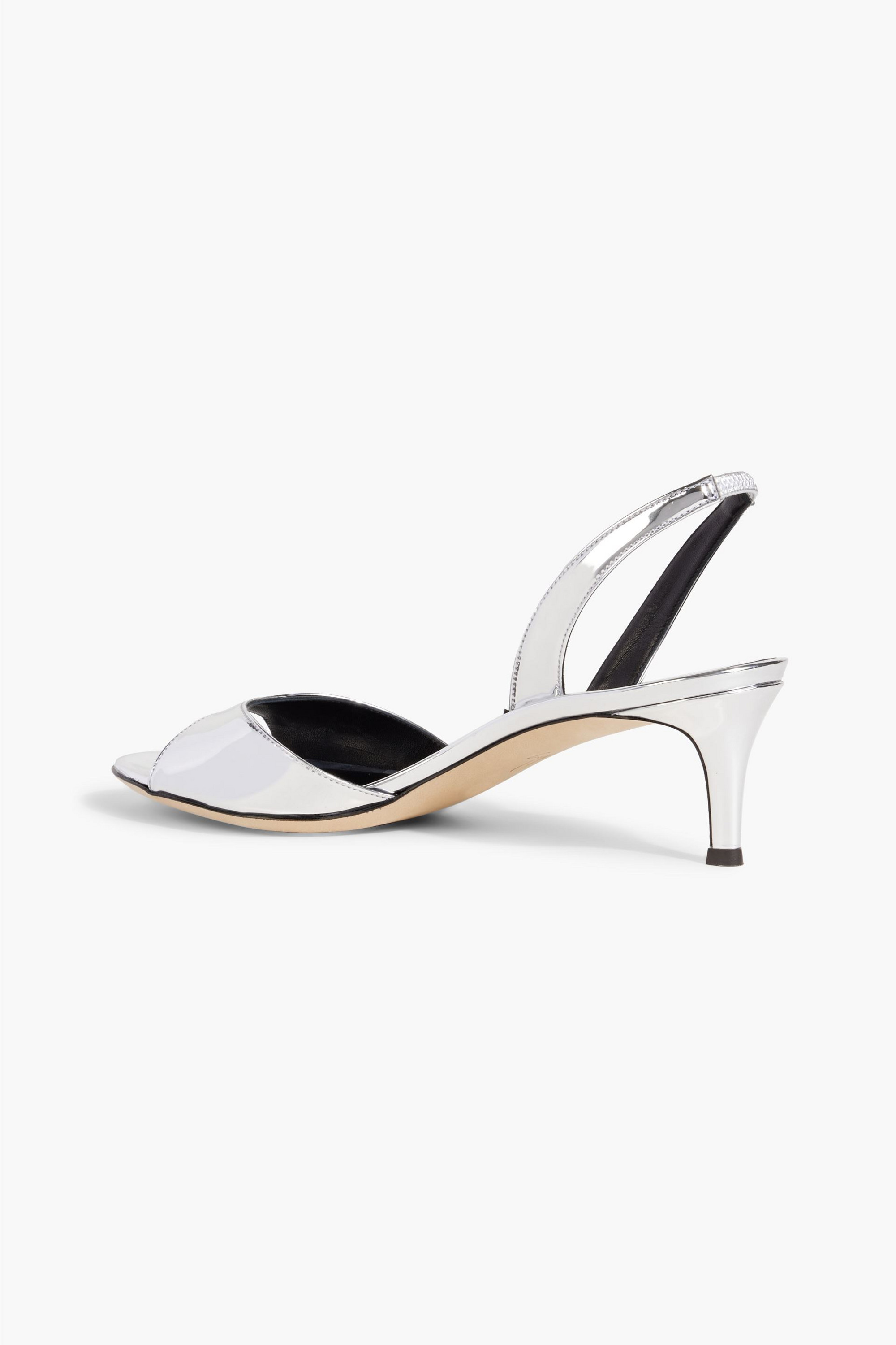 Giuseppe Zanotti Lilibeth 50 faux mirrored-leather slingback sandals
