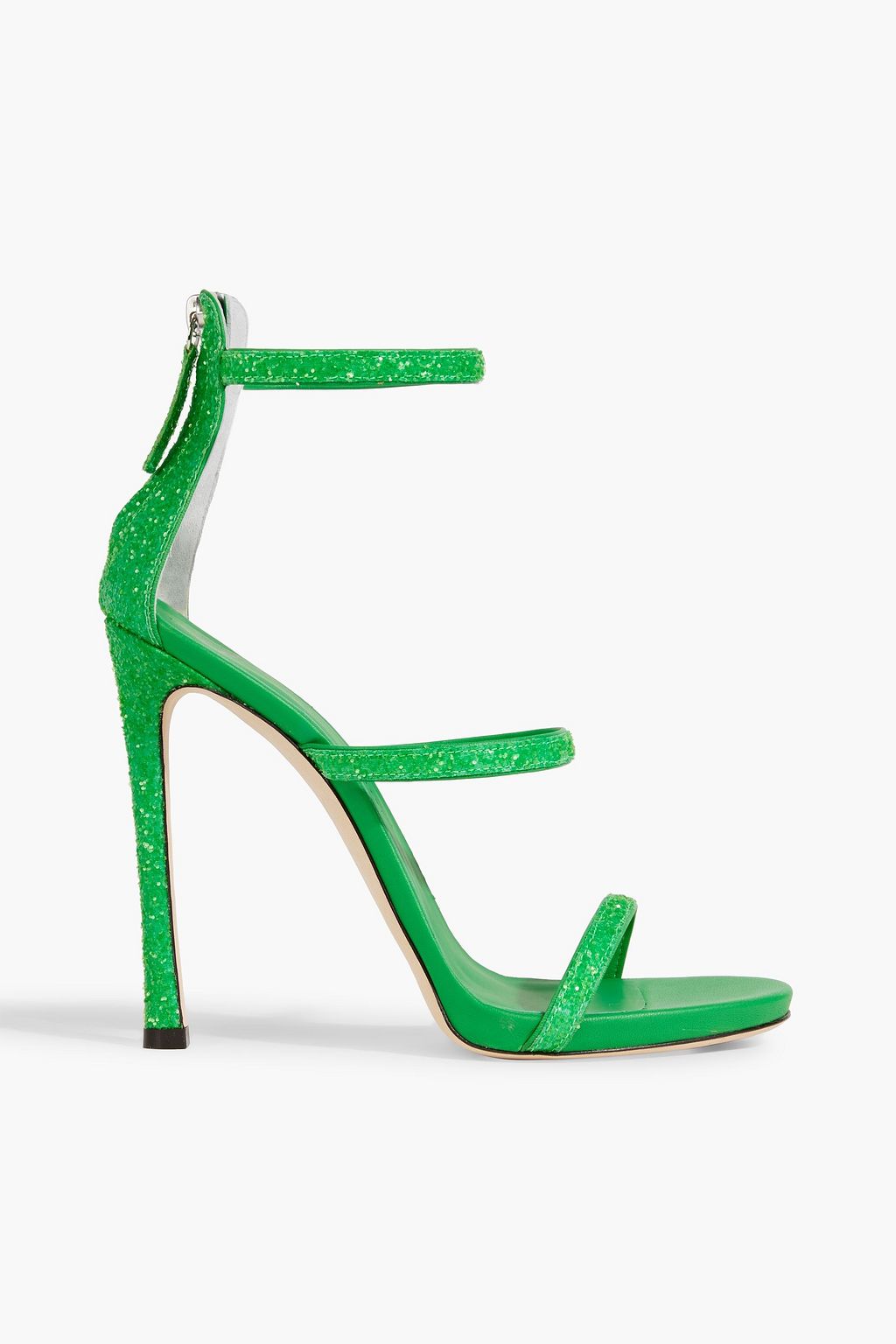 GIUSEPPE ZANOTTI Harmony glittered leather sandals | THE OUTNET