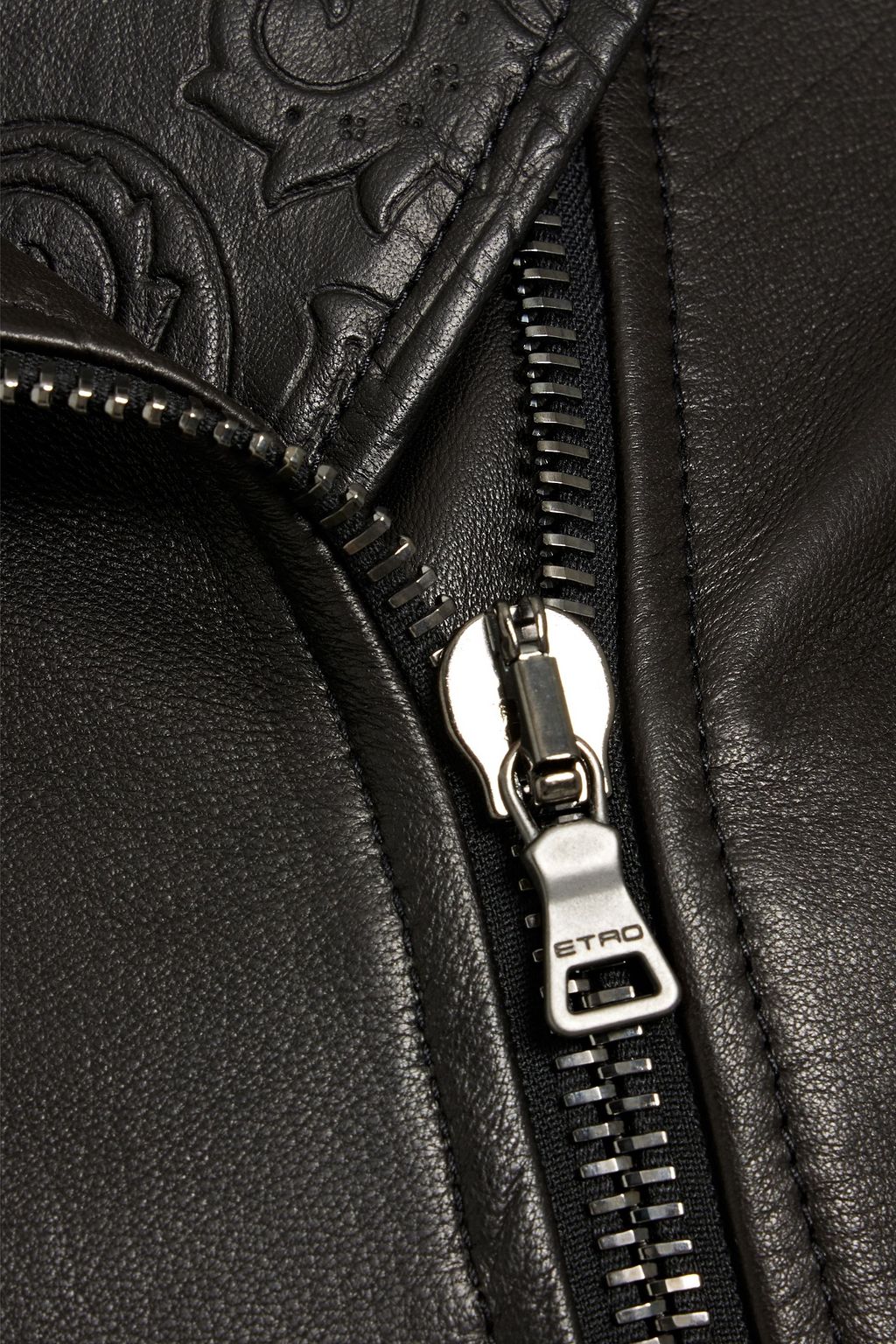 ETRO Embossed leather jacket THE