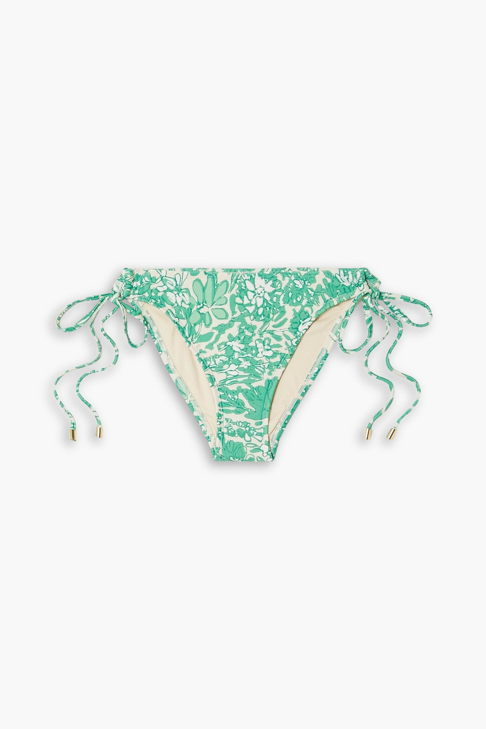 Floral-print low-rise bikini briefs