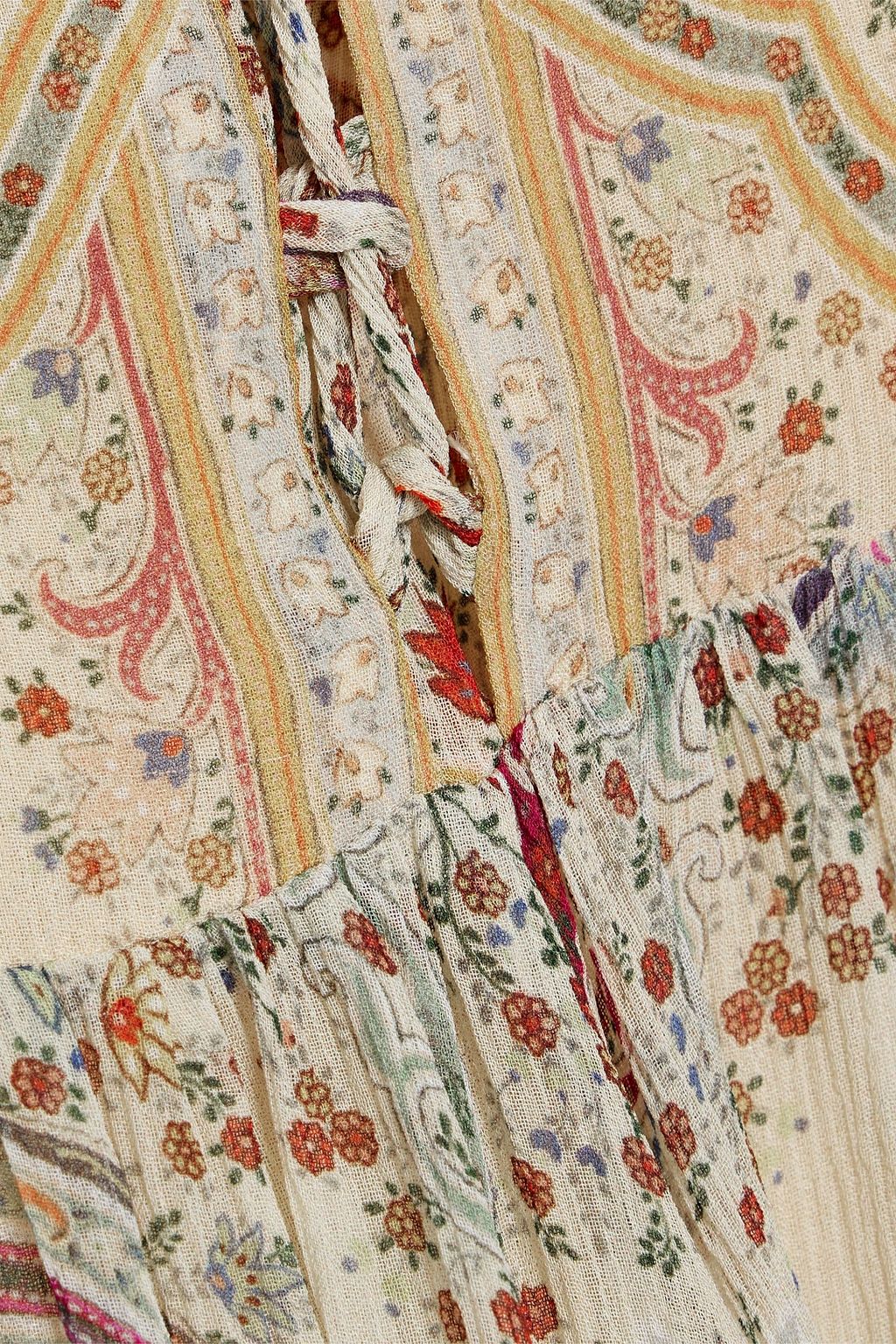 ETRO فستان من حرير شيفون برباط مزين بطبعة بيزلي