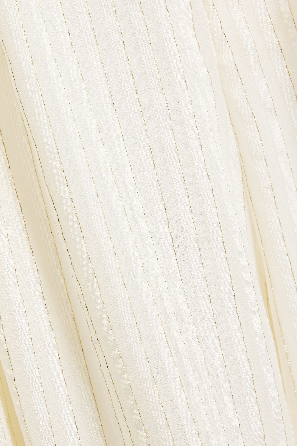 Etro Lurex-stripe Silk Culottes In Cream