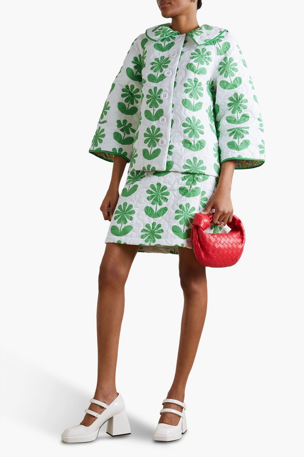 SINDISO KHUMALO Gugu quilted floral-print cotton jacket