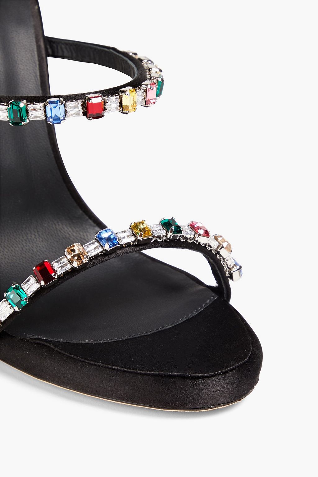 GIUSEPPE ZANOTTI Harmony Diamond Sandalen aus Satin mit Kristallverzierung