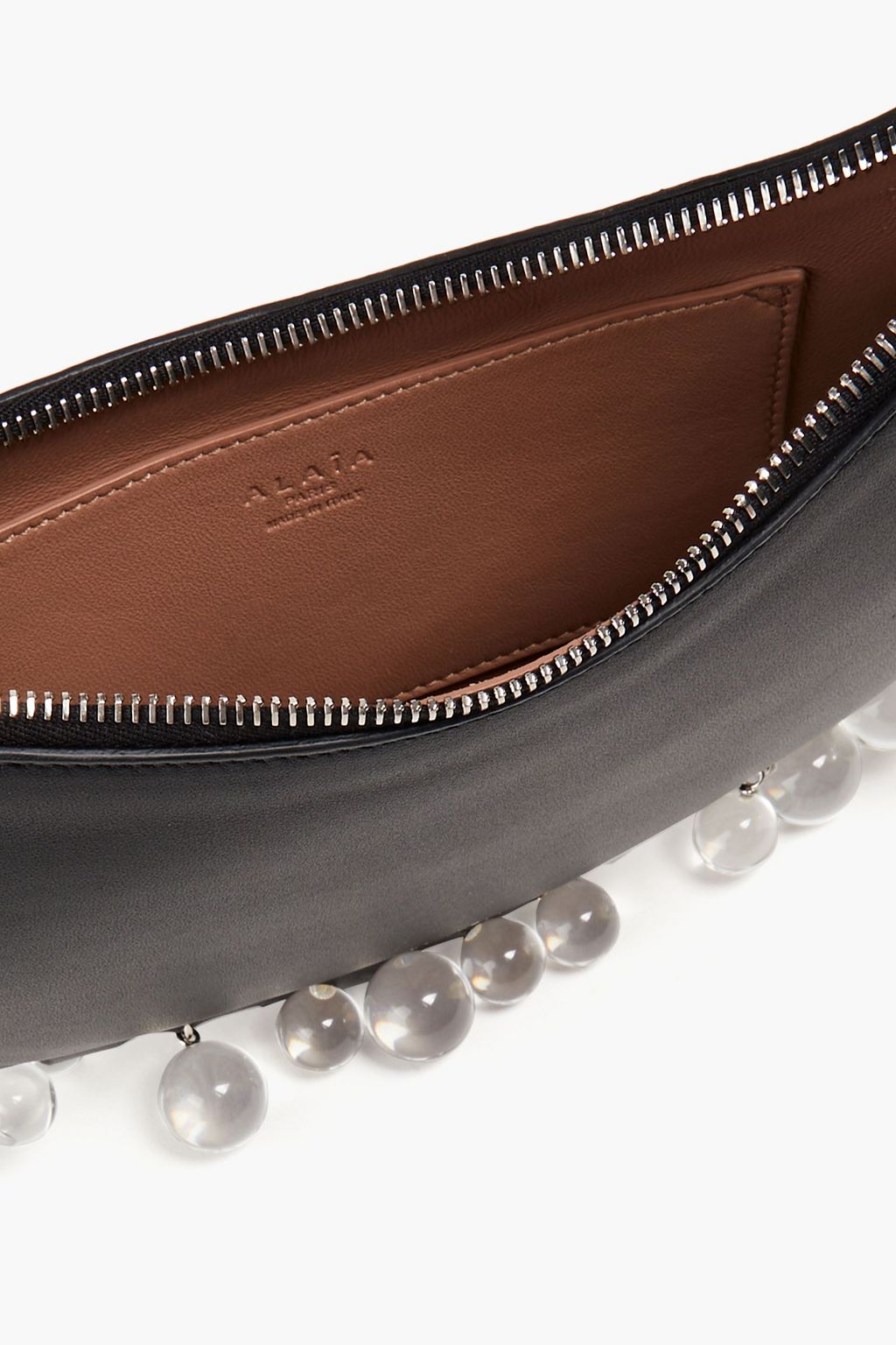 ALAÏA Le Demi Lune embellished leather shoulder bag