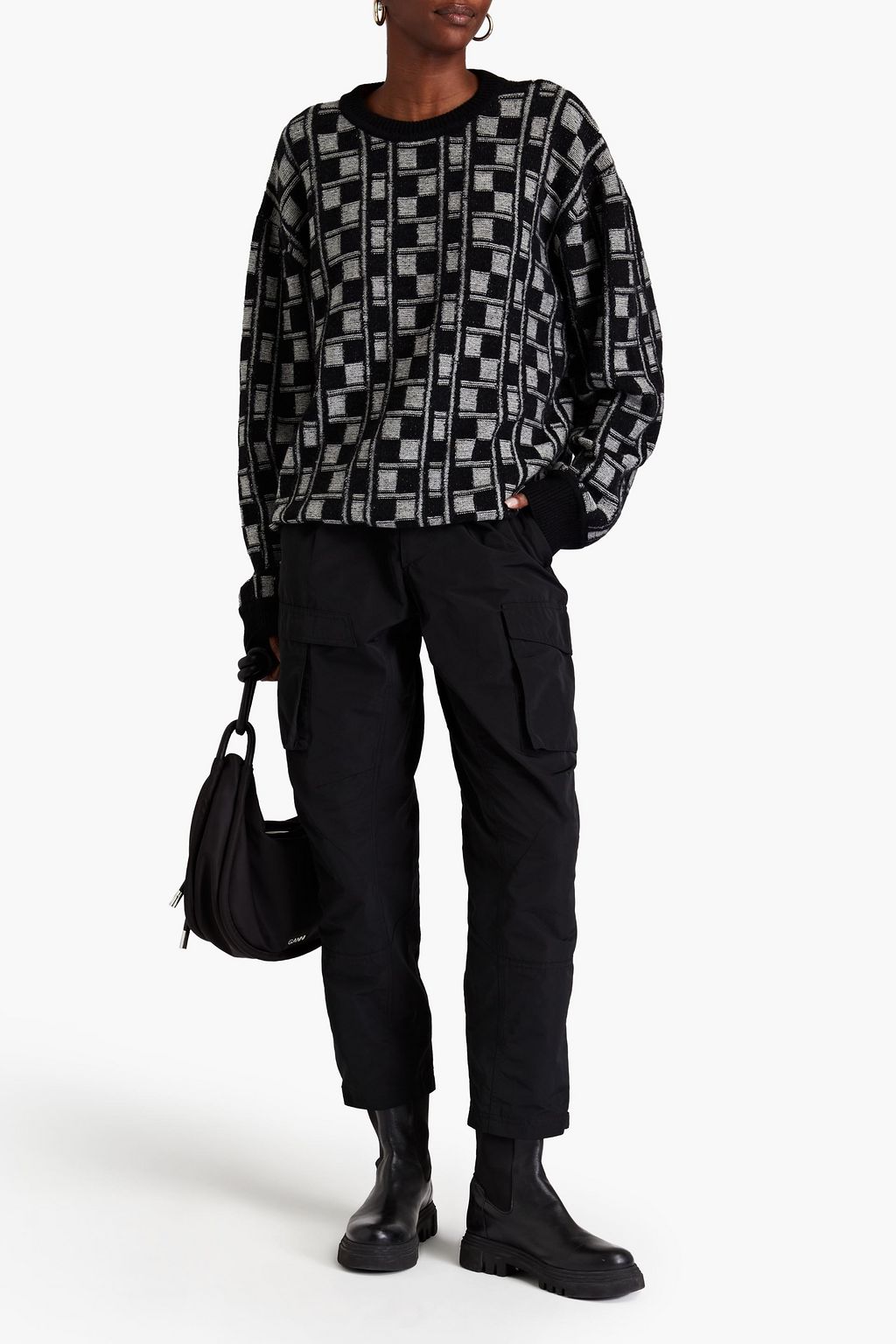 ZANKOV Nigel oversized jacquard-knit merino wool sweater