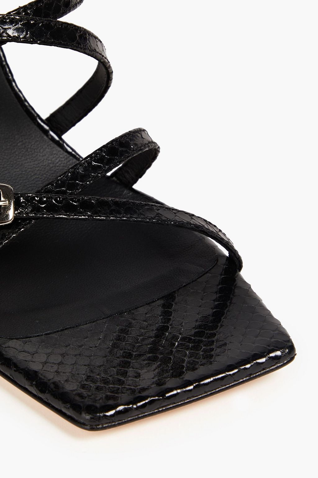 GIUSEPPE ZANOTTI حذاء ميول "فانيلا سوفت بانك" من الجلد بنقشة جلد الثعبان