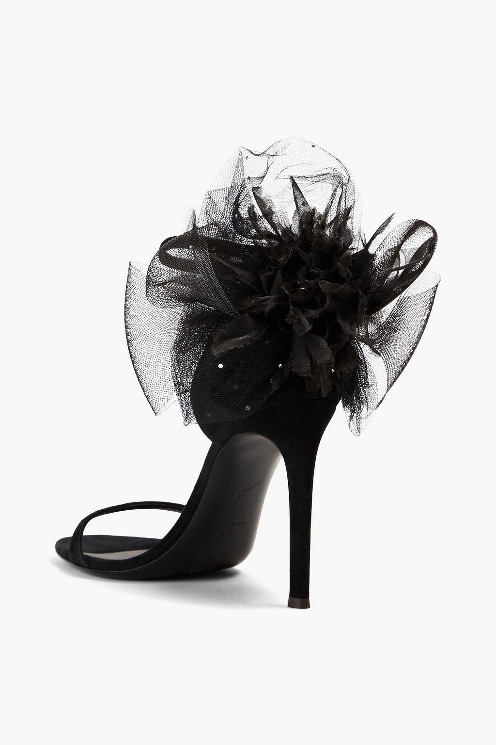 GIUSEPPE ZANOTTI 베이직 105 아플리케 장식 스웨이드 샌들