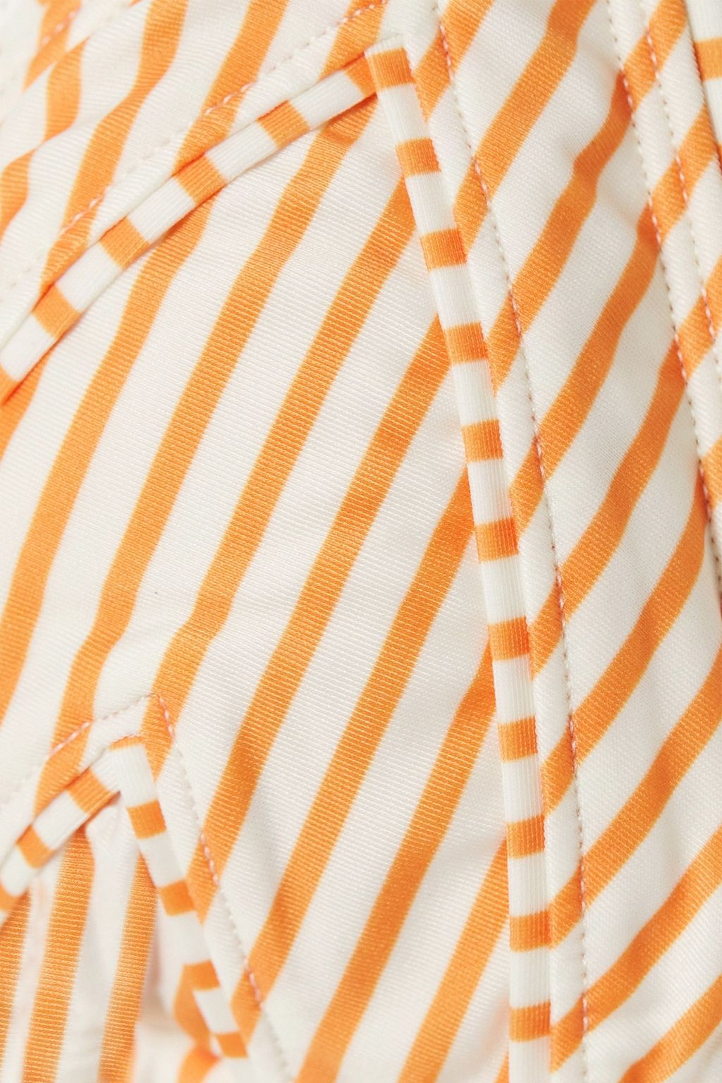PEONY SWIMWEAR 스트라이프 스트레치 에코닐 트라이앵글 비키니 탑