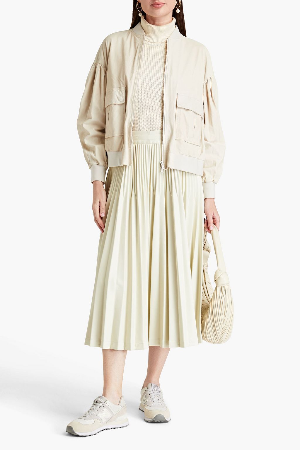 BRUNELLO CUCINELLI Leather bomber jacket