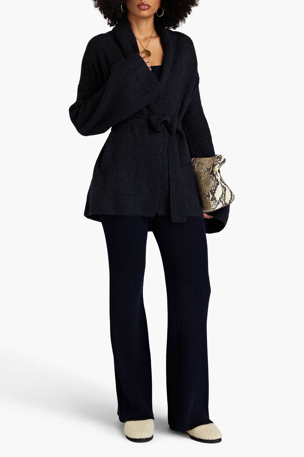Lèmme Cashmere Ribbed Cardigan