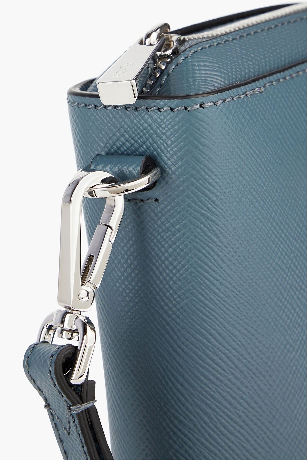 SERAPIAN Stepan textured-leather pouch