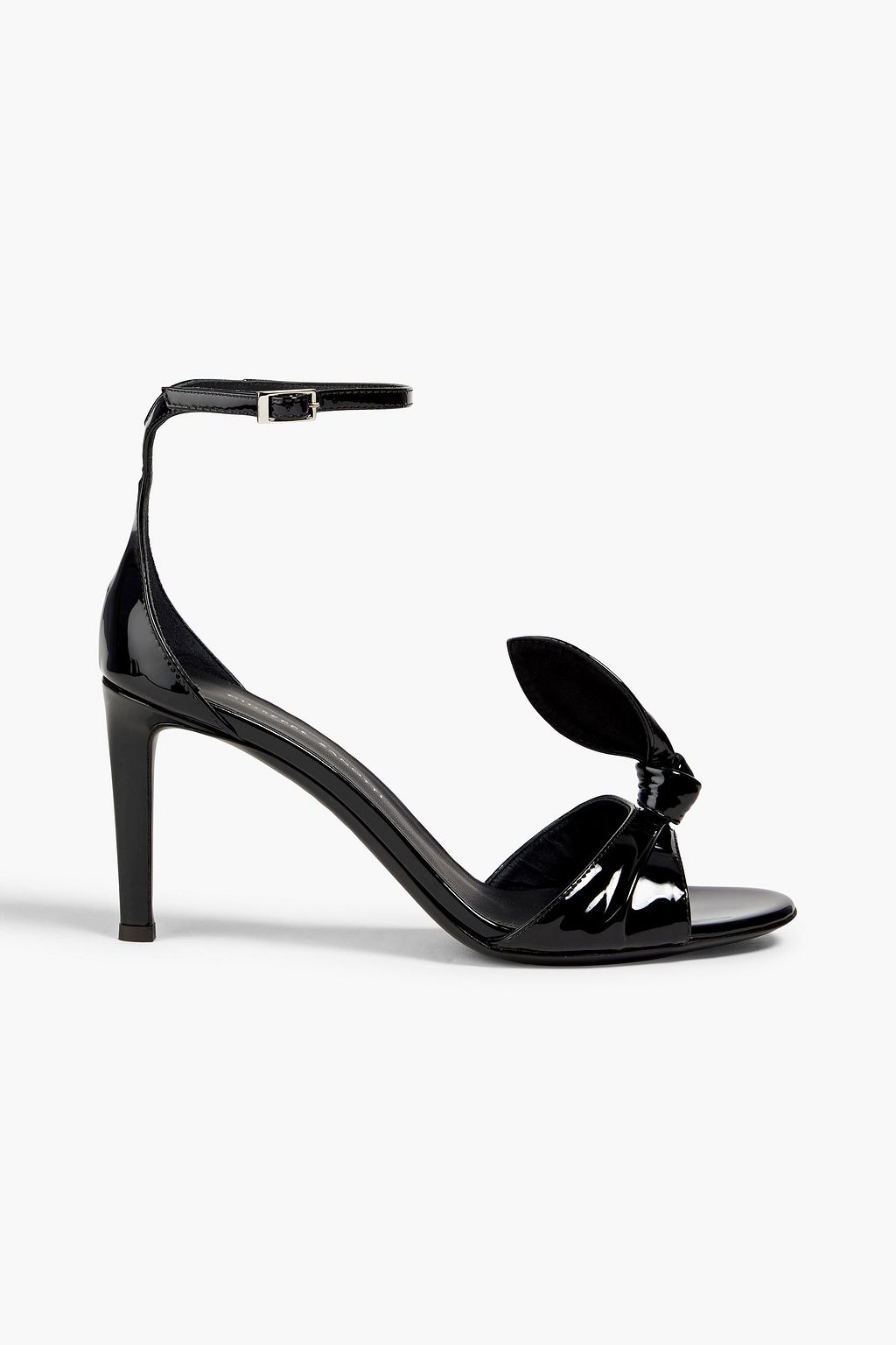 GIUSEPPE ZANOTTI Knotted patent leather sandals THE OUTNET