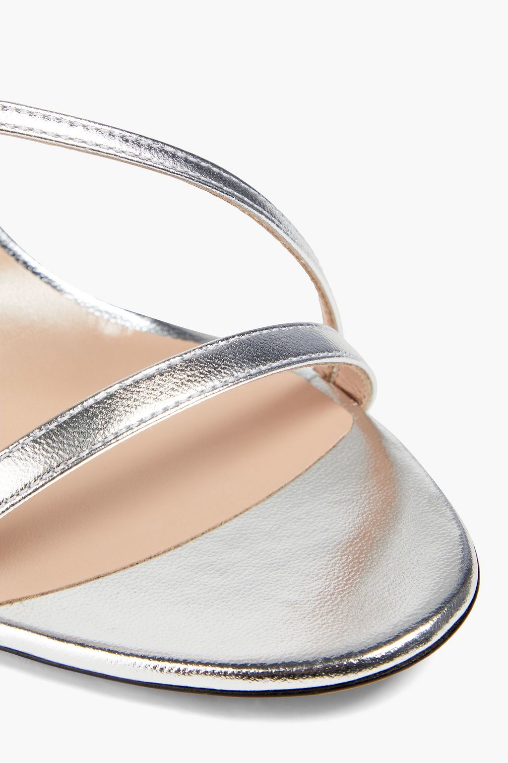 GIUSEPPE ZANOTTI Rivière metallic leather sandals