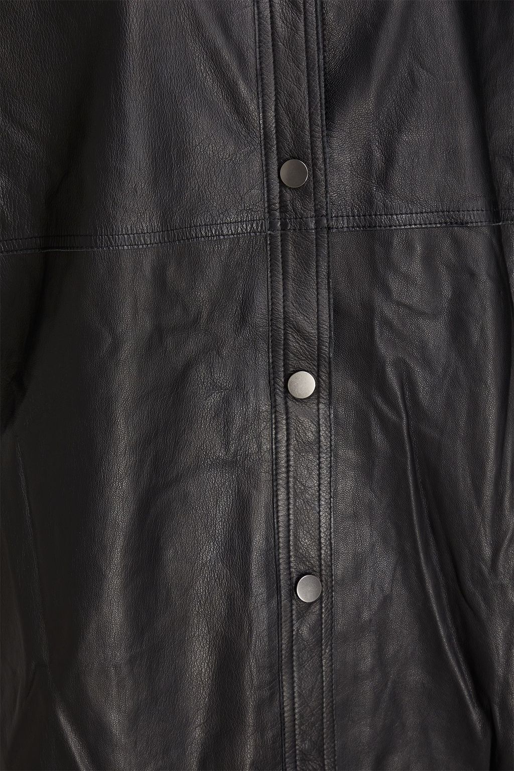 BRUNELLO CUCINELLI Bead-embellished leather shirt