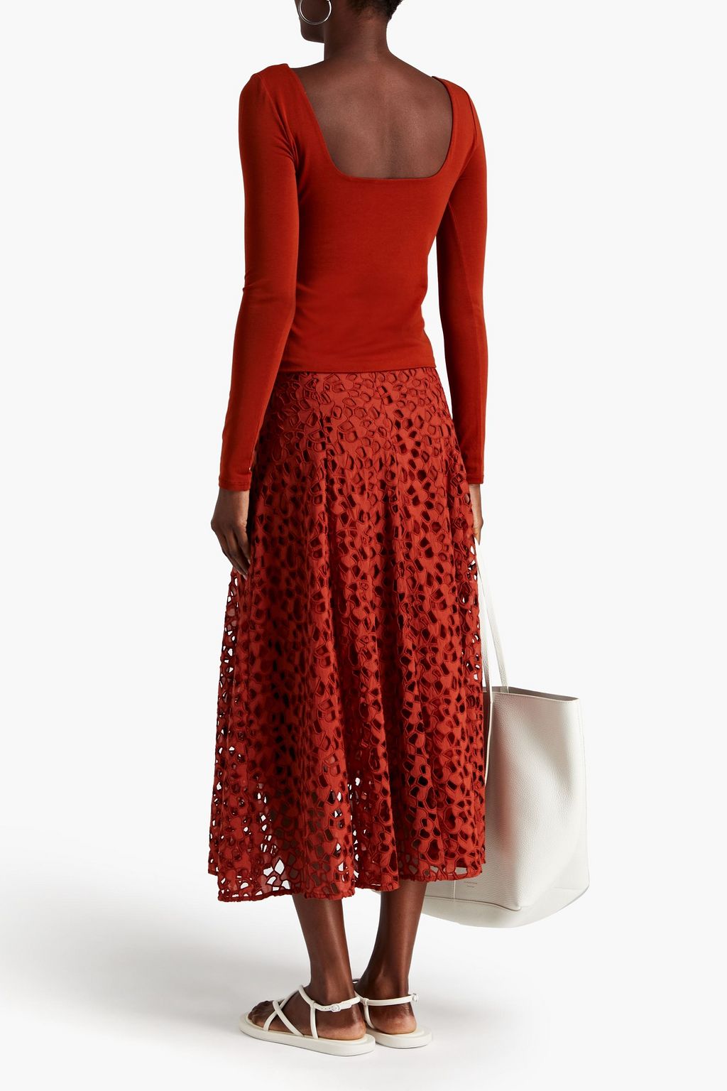 VINCE. Stretch-Pima cotton-jersey top