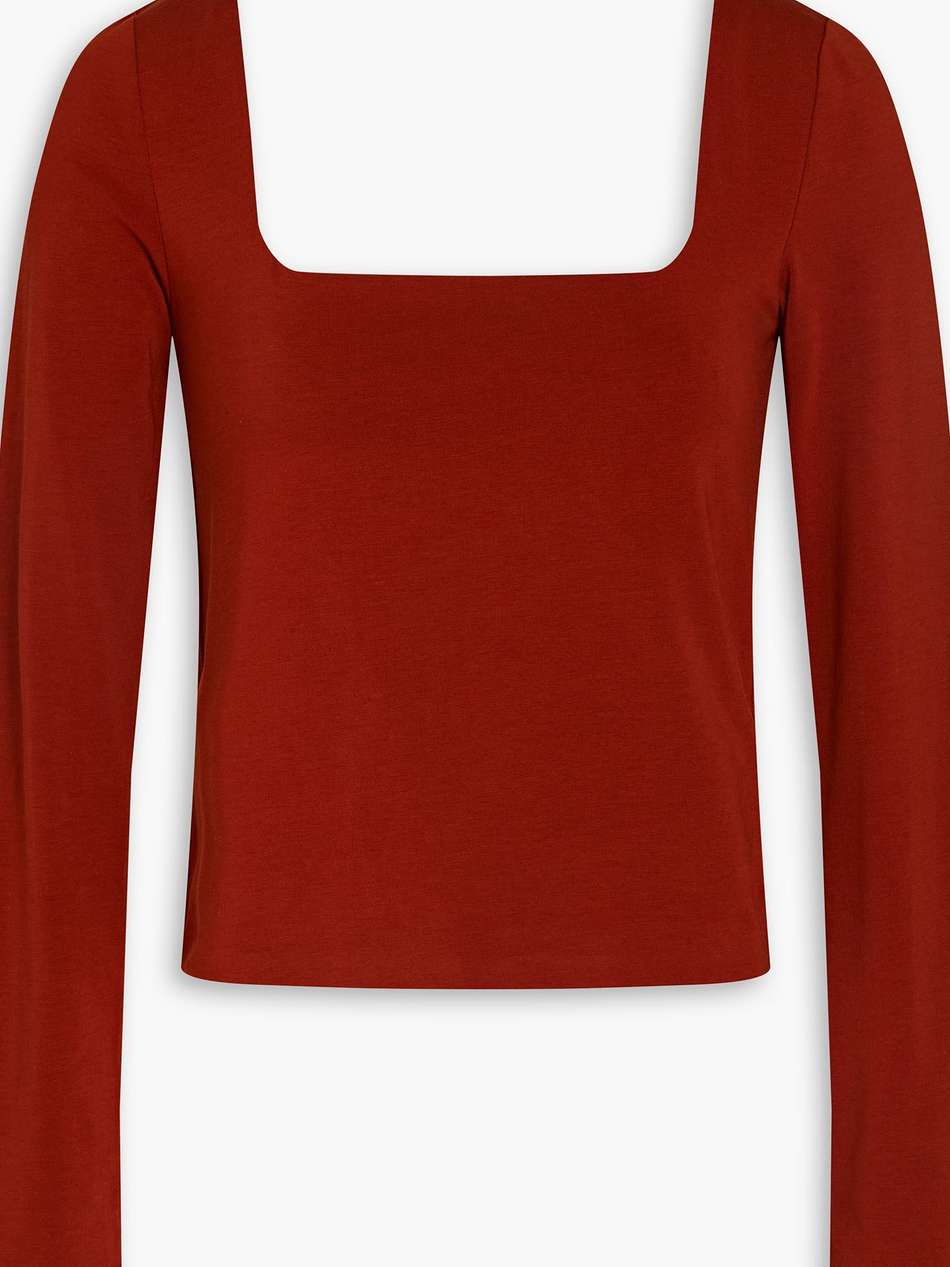 stretch-pima cotton-jersey top