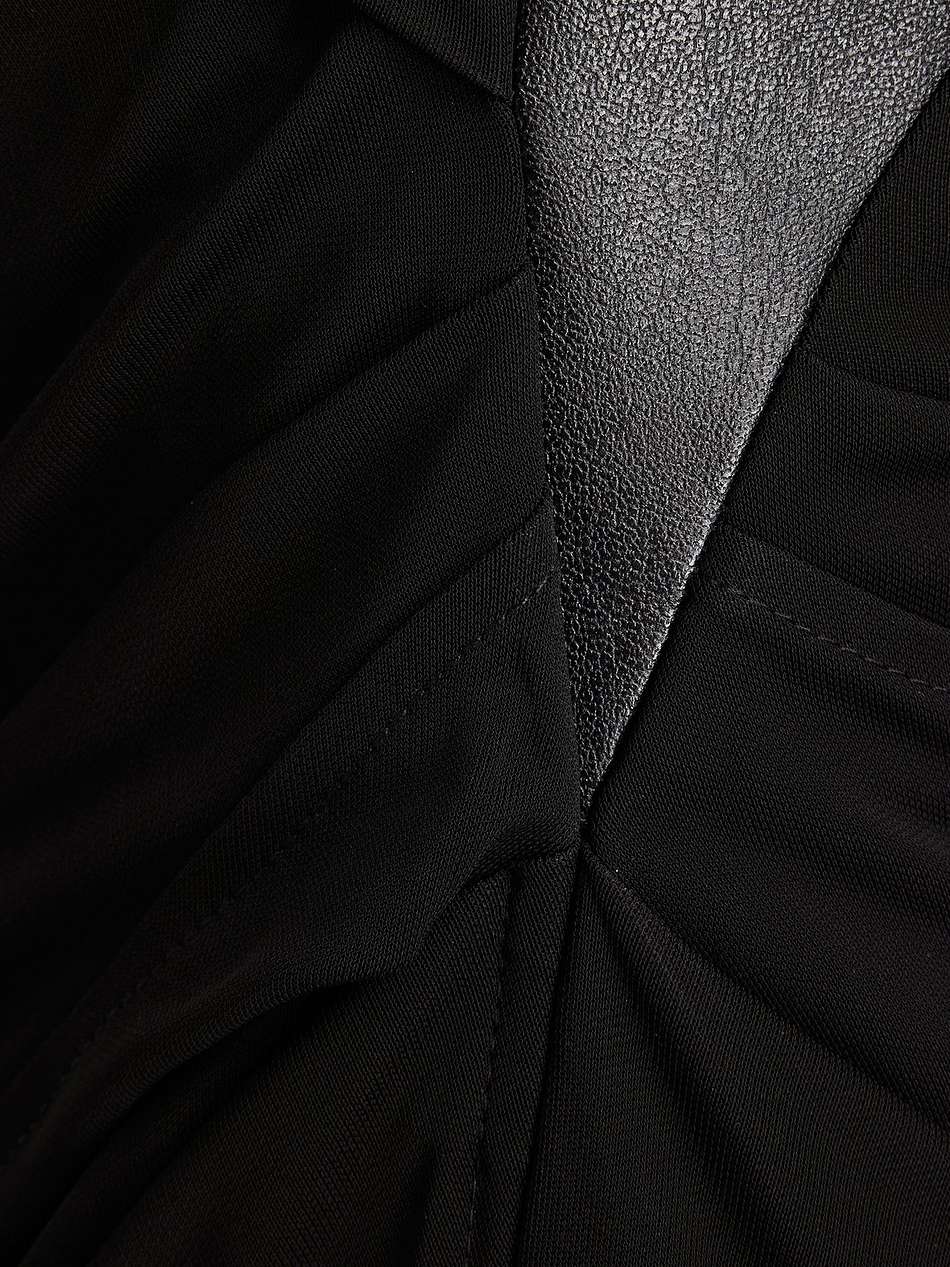 draped crepe halterneck midi dress