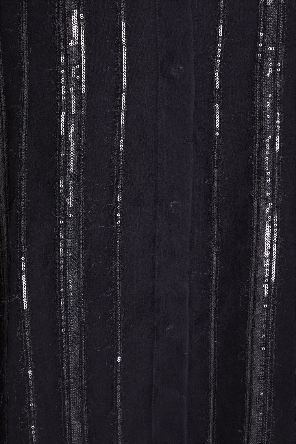 BRUNELLO CUCINELLI Gestreiftes Hemd aus Seidenorganza mit Pailletten