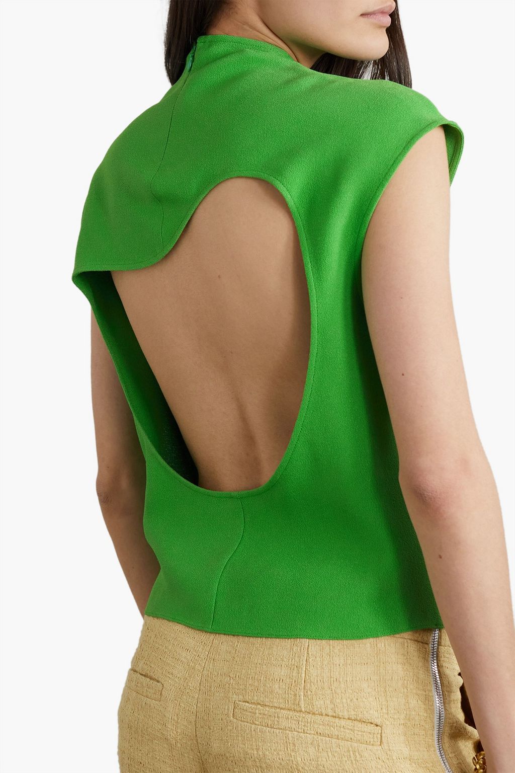 GAUCHERE Vladia cutout textured-crepe blouse