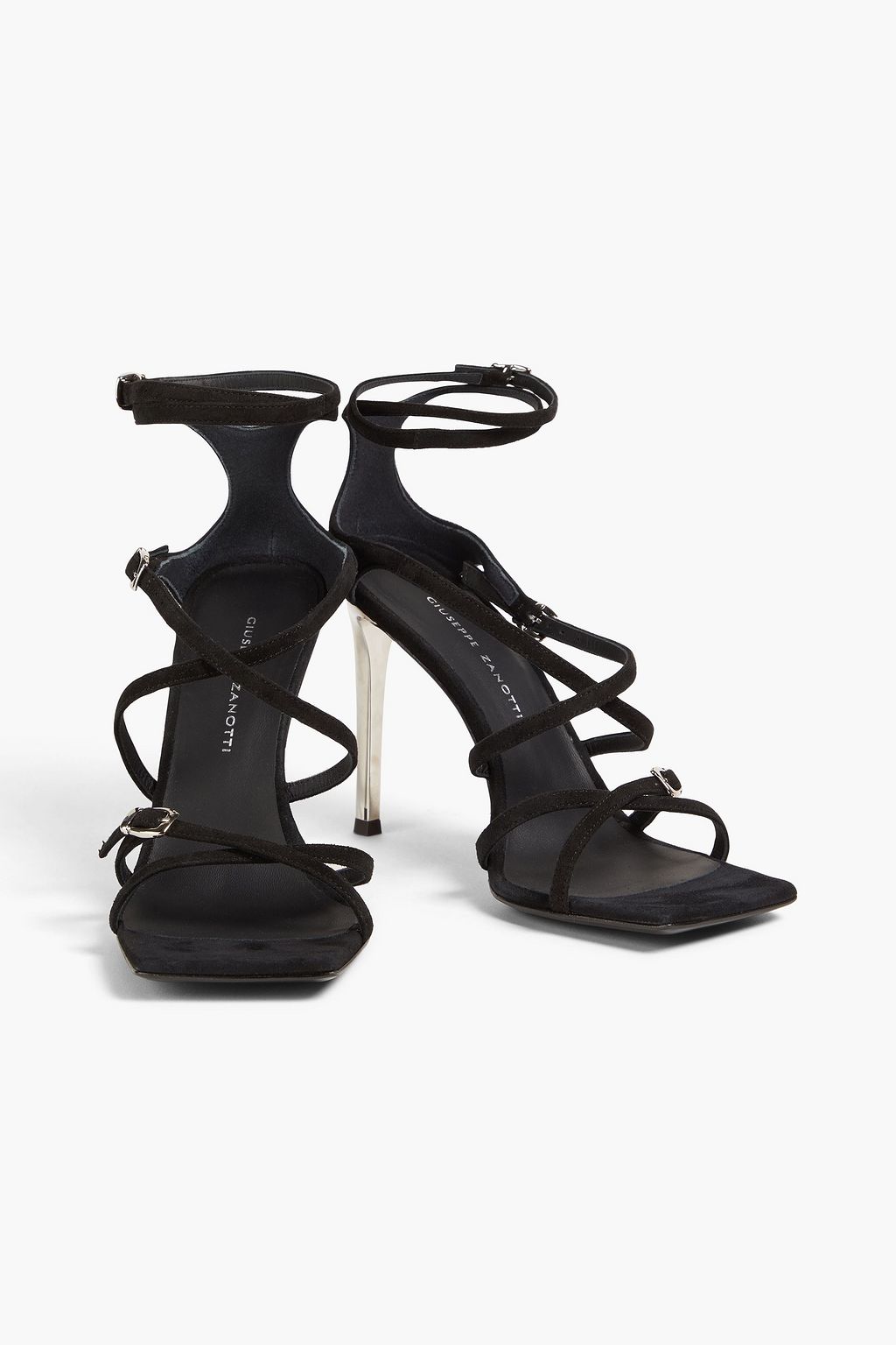 GIUSEPPE ZANOTTI صندل 'فانيلا' من جلد السويد بكعب مقاس 105