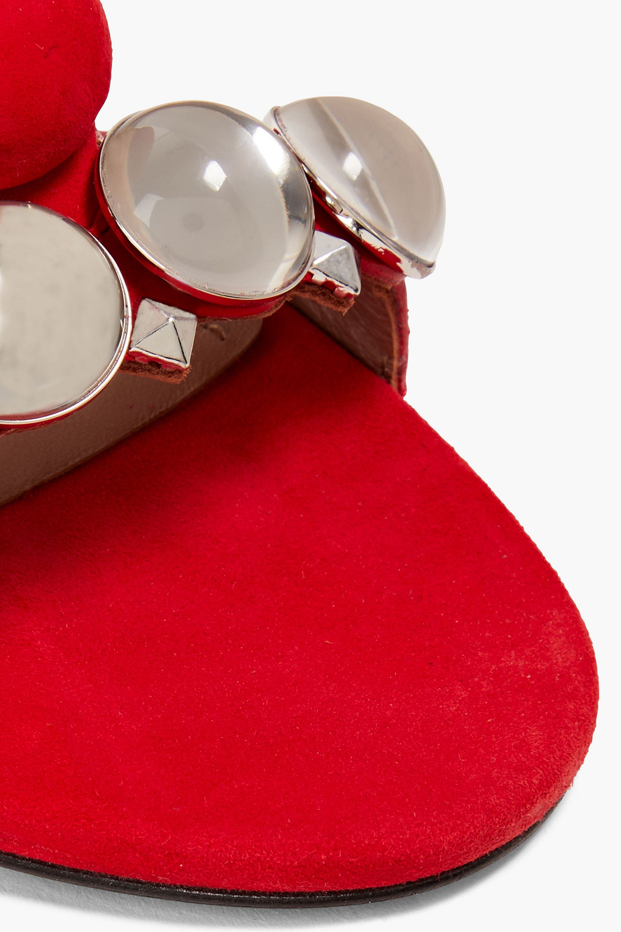 Alaïa La Bombe embellished suede sandals