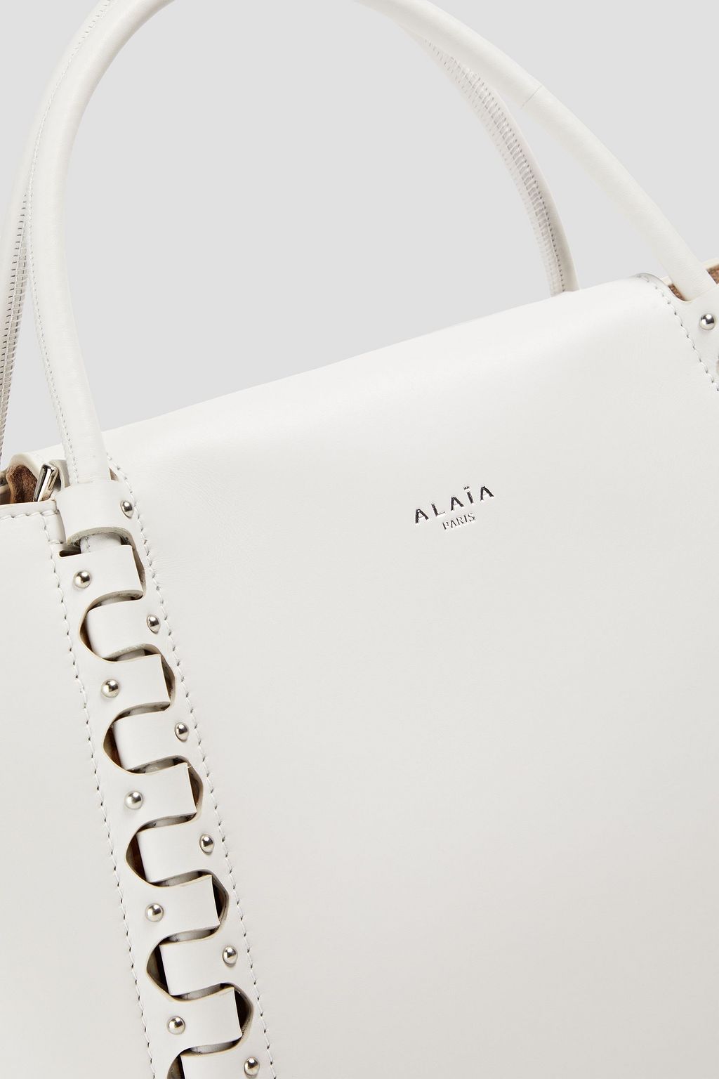 ALAÏA Le Hinge small studded leather tote