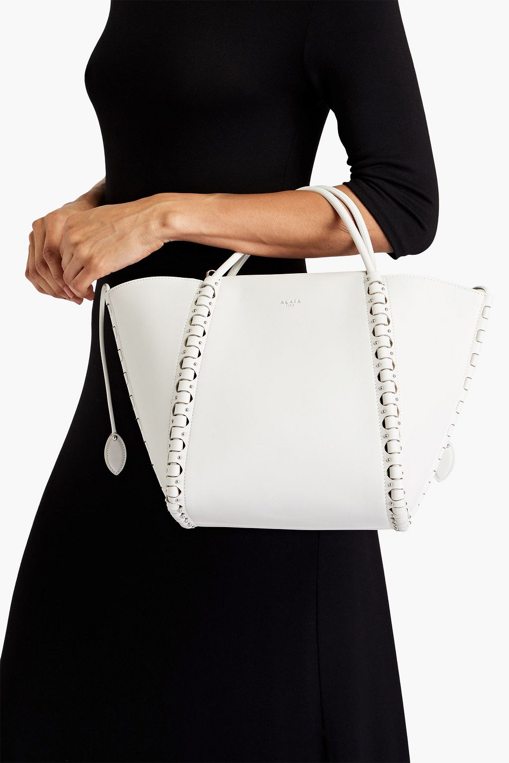 ALAÏA Le Hinge small studded leather tote